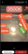 LED H7 120W = 3500K = ciepły żółty = 1:1 jak normalna żarówka!!!