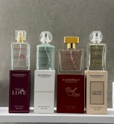 4 perfumy Suddenly: Bohemian Water, Salted Breeze, Cherry Love, Red Lips