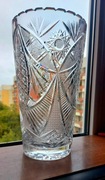 Piękny, wazon, kryształowy PRL. 
