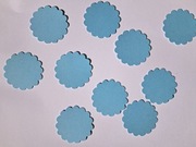 Scrapki koła z falbanką 10 szt. ⌀50 mm niebieskie gramatura 160 g/m2