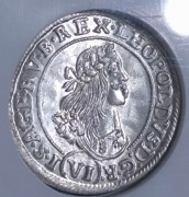 Węgry, 6 krajcarów 1669 Kremnica, Leopold I NGC MS 65