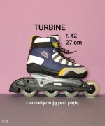 Jak nowe Rolki Turbine z amortyzacją pod piętą - rozmiar 42 /27 cm