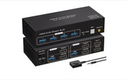 Przełącznik KVM Dla 2 Komputerów Udostępnia 2 Monitory
