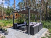 Pergola ogrodowa wypoczynkowa altana 3x3m aluminiowa antracyt