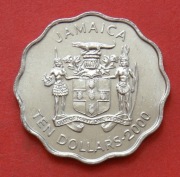 10  Dolarów   2000  r    -  Jamajka  Gordon stan !!