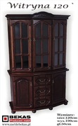 Stylowa Śliczna Witryna 120` Ciemny Orzech Włoski BEKAS Producent Mebli 