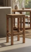 Hoker drewniany / krzesło barowe / stołek barowy – styl LOFT