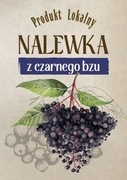 - 10 szt. naklejki etykiety 75x107 Nalewka z czarnego bzu