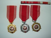 Medale Siły Zbrojne w Służbie Ojczyzny  - komplet LWP  [V ,X ,XX ]