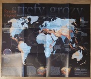 National Geographic Mapa Strefy grozy Ryzyko trzęsień