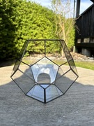 Piękne szklane terrarium geometryczne 
