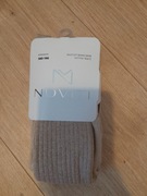 Rajstopy bawełniane prążek beżowe - rozmiar 140/146