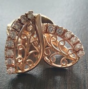 Złote kolczyki, zapięcie angielskie