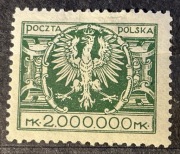 POLSKA Fi.181*, 1924r. - Duży orzeł na tarczy barokowej