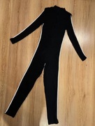 Kombinezon prążkowany czarny z lampasem r. XS/S/M