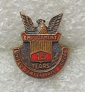 Odznaka zatrudnienia United States Army Europe (USAREUR) za 15 lat służby. 