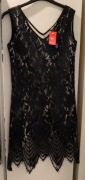 Sukienka Suknia Czarna Koronka S/M Nowa Wearhouse