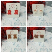 Kolczyki misie . Rękodzieło.