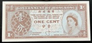 Hong Kong 1 Cent – Queen Elizabeth II – banknot kolonialny UNC