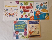 Książeczki, zagadki, zadania z naklejkami 5+ 6+