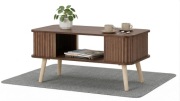 STOLIK KAWOWY 77x37x35 cm NOWOCZESNY LOFTOWY DESIGN  Z PÓŁKĄ DO SALONU