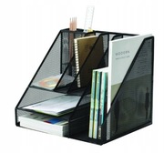 Przybornik metalowy z siatki Organizer na biurko 8 przegródek KF18473