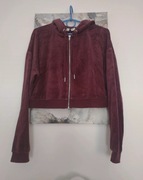 Bluza pluszowa H&M Divided velvet welur r. M wiśniowa 