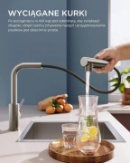 FORIOUS Kran Kuchenny Bateria Kuchenna Wyciąganą 2 funkcje Natrysku