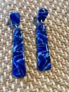 KOLCZYKI KOBALTOWE DŁUGIE