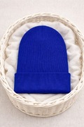 Czapka beanie kobaltowa unisex | NOWA
