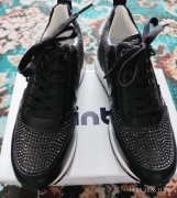 Ozdobne buty sportowe INBLU, czarne, r. 40, śliczne!