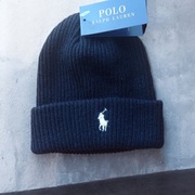 Czarna czapka Polo Ralph Lauren beanie-nowa z metką