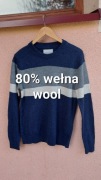 sweter wełniany 80% wełna wool jack Jones M