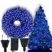 LAMPKI CHOINKOWE ŚWIATEŁKA ZEWNĘTRZNE WEWNĘTRZNE 300 LED NIEBIESKIE MOCNE