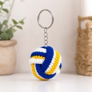 Brelok piłka siatkowa handmade szydełkowy zawieszka do plecaka kluczy