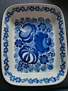 Półmisek fajans Włocławek talerz kwiaty