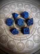 Kości Runiczne Niebieskie Kostki do RPG DnD dungeons & dragons warhammer