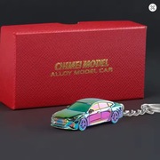 Brelok Audi RS7 Tęczowy Metalowy dla fana motoryzacji Sportowe Auto