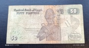 Stary banknot Egipt 50 plastros Afryka 
