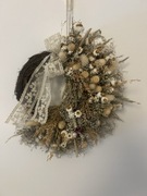 Wianek w stylu boho rustykalny naturalne rośliny rękodzieło