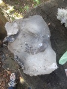 Wosk, szkło techniczne hutnicze bryła minerał dekoracyjny obsydian kwarc