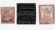 TYBET - 3 thangka pochodzące z Tybetu, medytacja, amulet buddyzm