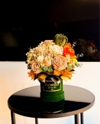 Welurowy Box jesienny stroik ze świec prezent ozdoba bukiet urodziny