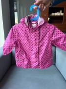 Papagino Kurtka wiosenna Przeciwdeszczowa Wiatrówka 74-80 cm różowa