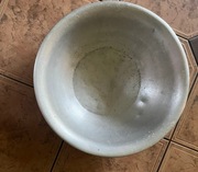 MISKA cynowana,kolor srebrny o średnicy 40cm,lata międzywojenne-stan dobry