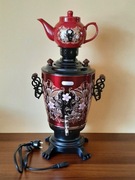Samowar Malowany Elektryczny z Imbrykiem. Mega