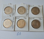 Nr.6A Monety srebrne PRL -  200 zlotych - 6 szt.