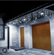 Sople 150 LED + Flash Lampki Kurtyna Girlanda BIAŁE ZIMNE 