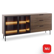 Komoda LUMI 2D3S + LED (C) | 181cm | Dąb dunin