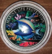 2002 20$ Palau Marine Life Protection Doctorfish 5 oz